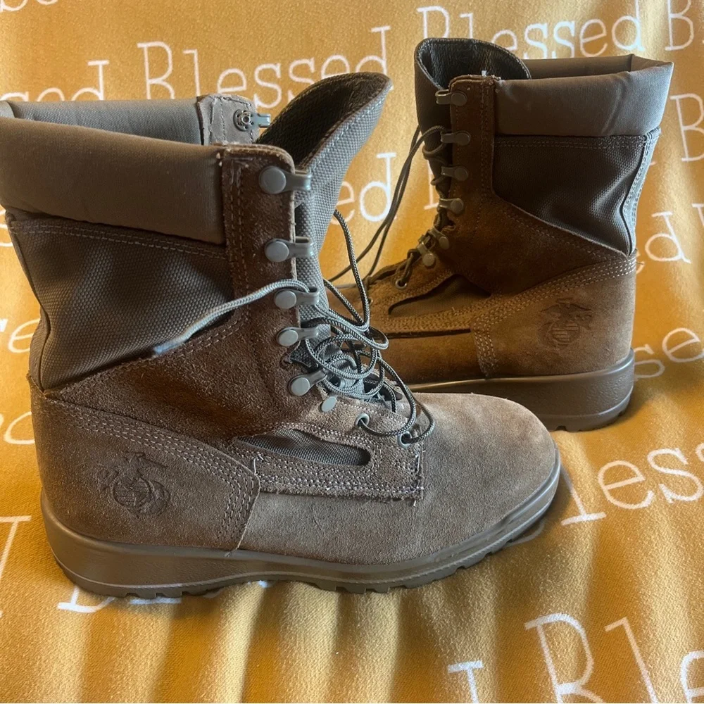 Bates Men's Size 10.5 Vibram Gore-Tex Military Combat Boots Tan